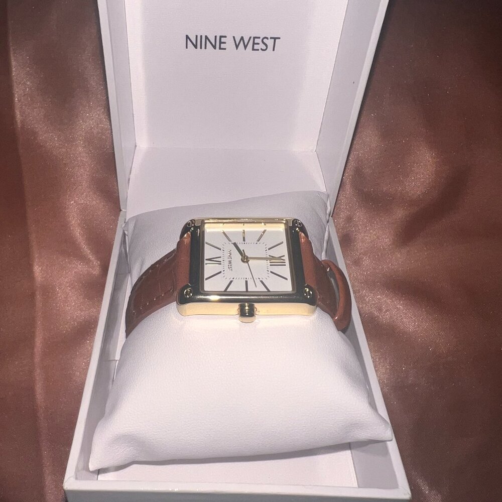 Nine West Women's Leather Strap Watch